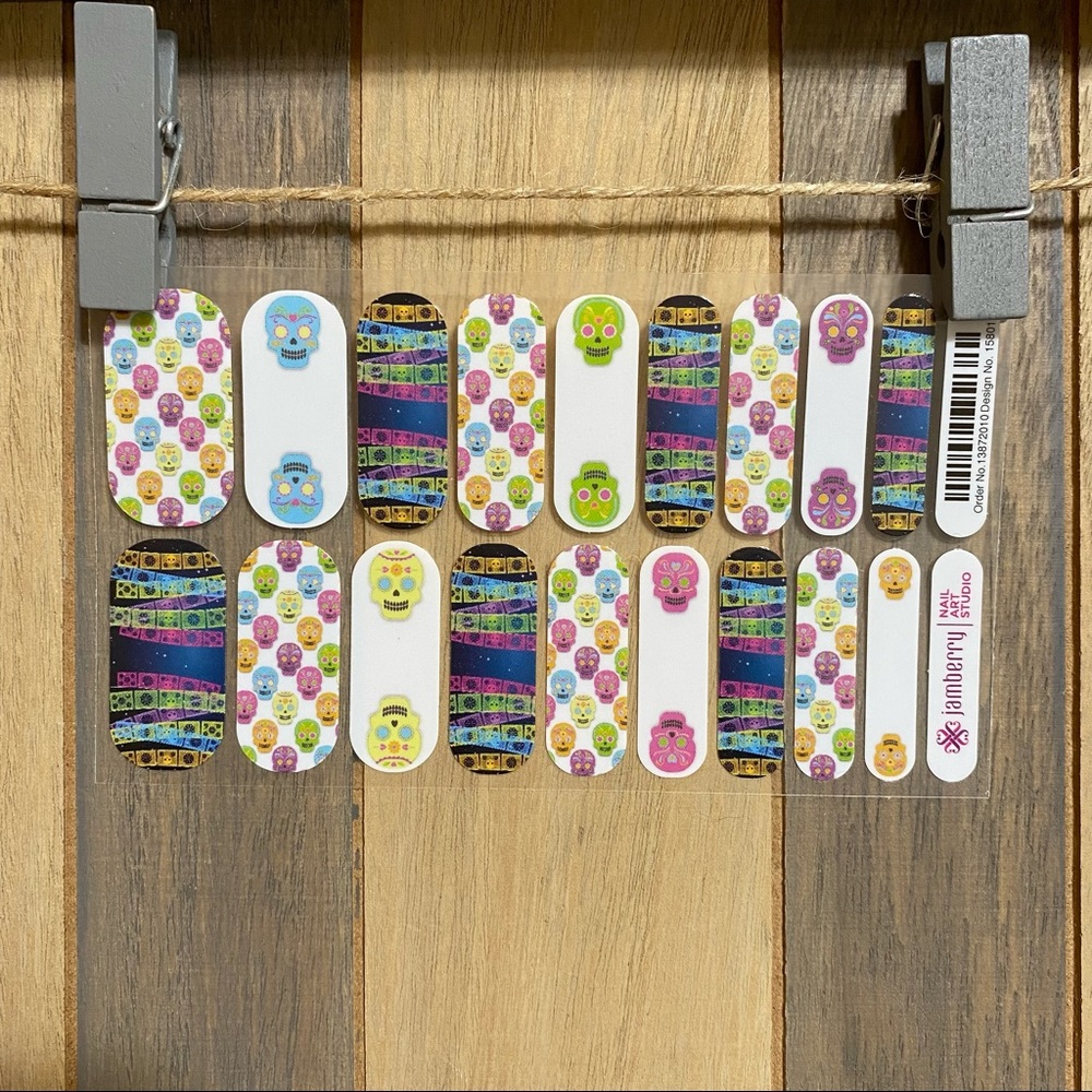 Jamberry Day of the Dead themed NAS Nail Wraps